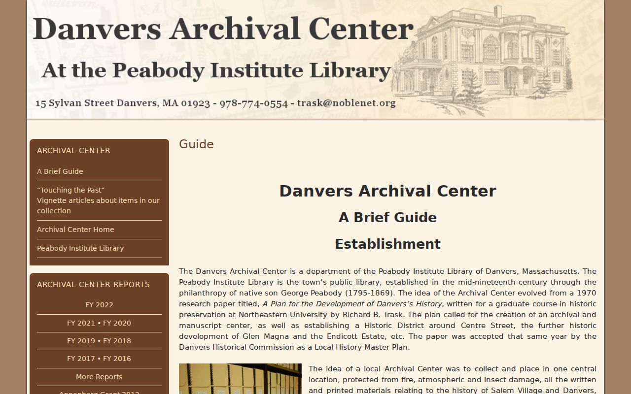 Danvers city directory research at the Danvers Archival Center